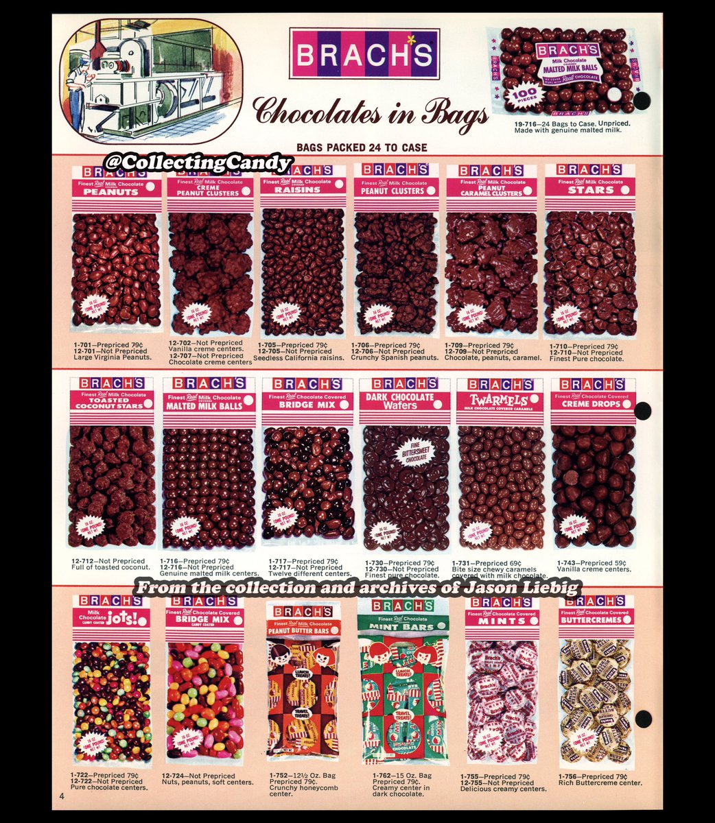 Collectingcandy's tweet image. Well, it’s the first day of Fall 2022!! 

In honor of this turn of the seasons, here’s a selection of pages from Brach’s 1972 Fall Promotion Catalog - from fifty years ago!! 😲

I’m a big fan of vintage Brach’s. ❤️❤️

@BrachsCandy #brachs #fallcandy #vintagecandy #candyhistory