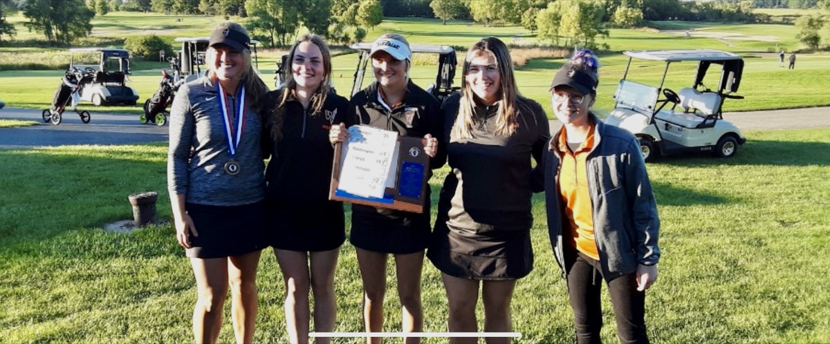Congrats to our BNC Champions Girls Golf Teams. Kyra with a 1st place finished, followed by Ella P. (5th) and Ava M. (13th)for All Conference honors.