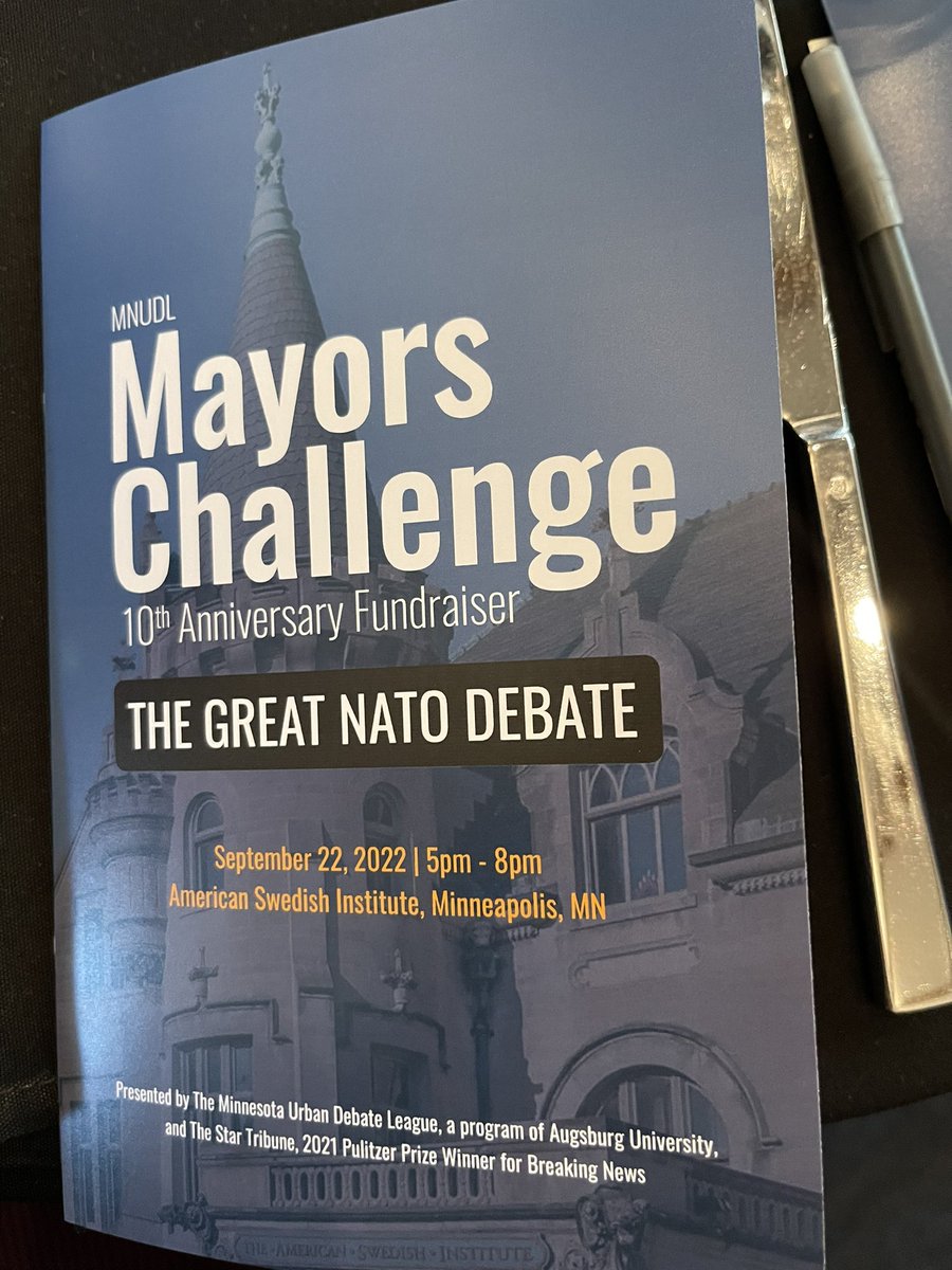 Excited to support <a href="/MNUrbanDebate/">MNUDL</a> by attending the 10th Annual Mayors Challenge #urbandebate