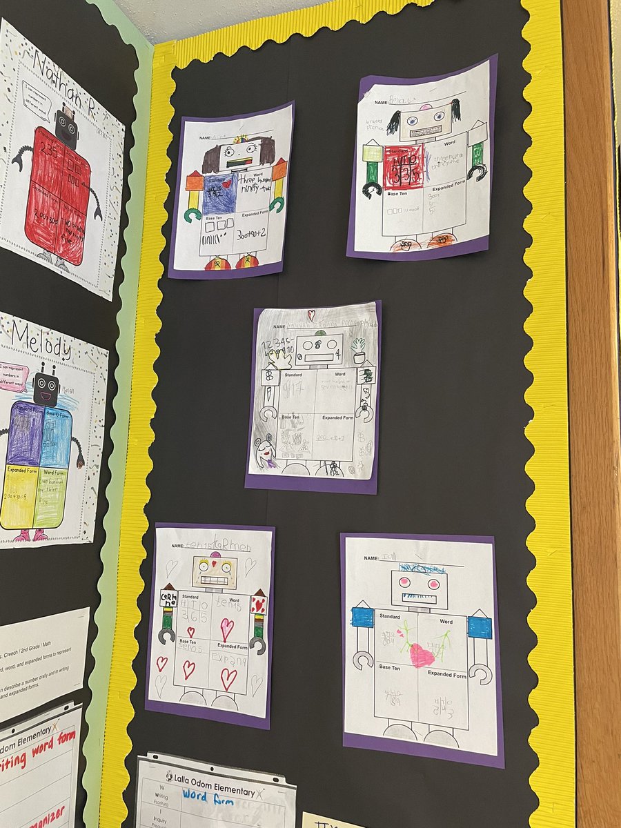 MrsMagallanes_'s tweet photo. how adorable are these place value robots my pollitos made today?? today’s wins during this activity: 100% did it independently; we used our anchors of support without prompting (‼️); we had FUN🤩 https://t.co/49xtwFzfuh
