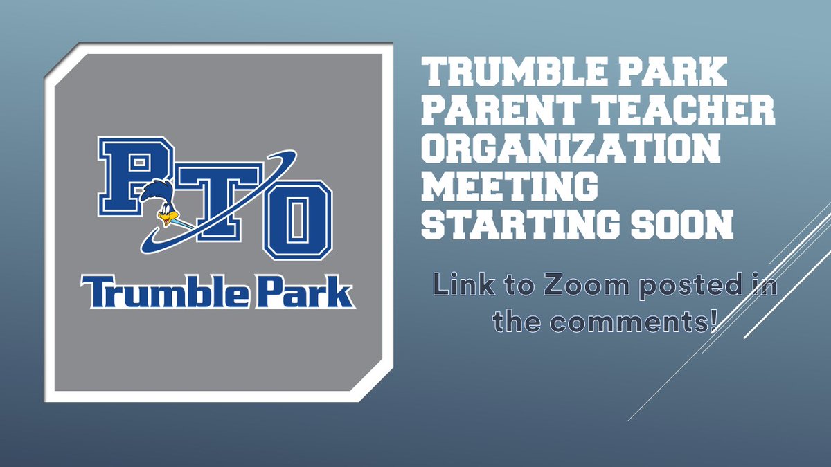 Join us for our PTO Meeting in the Library of via Zoom:

Time: Sep 22, 2022 06:30 PM Central Time (US and Canada)

Join Zoom Meeting
mmm.zoom.us/j/97644670888

Meeting ID: 976 4467 0888