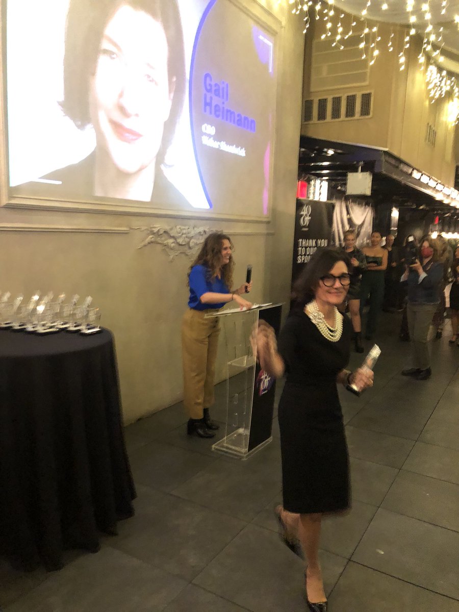 Steve_J_Barrett's tweet photo. What’s @WeberShandwick’s CEO @gailheimann doing at a @CampaignLiveUS event? Winning a #Campaign40Over40 event, that’s what! https://t.co/LPqOFpOd2s