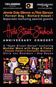 #Celebrate #HydeStreetStudios Ruby+2 Anniversary Oct 1 at The Alcazar Theater in San Francisco. #JimmieDaleGilmore headlines a lineup including #pamelaParker #ChrisVonSnidern & Studio Owner Michael Ward himself! A super jam, including yours truly, will close this special night.