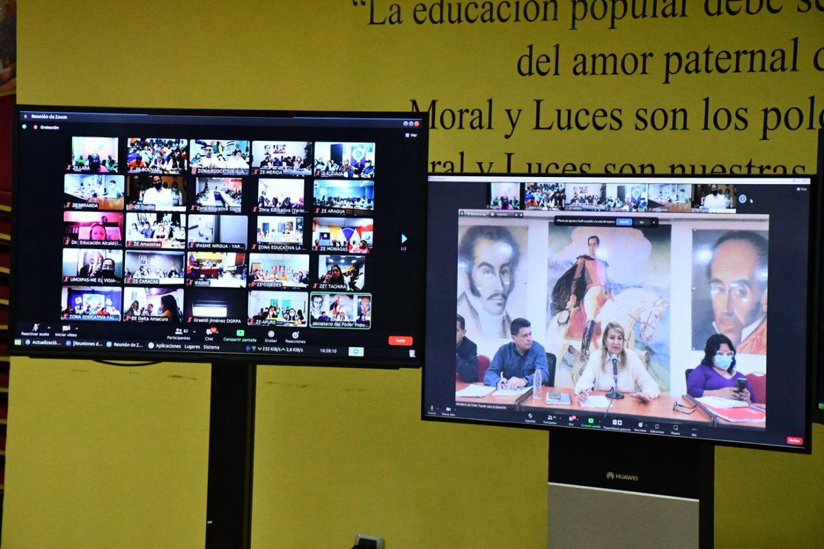 Cumpliendo instrucciones del Pdte. <a href="/NicolasMaduro/">Nicolás Maduro</a>, sostuve videoconferencia de trabajo con los jefes y jefas de zonas educativas del país, recibieron orientaciones pedagógicas, además evaluamos los diferentes planes de trabajo enmarcados en este próximo inicio de clases.