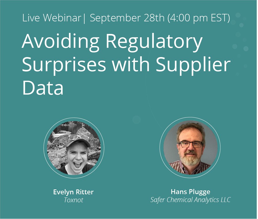 3E_Exchange's tweet photo. Join us in welcoming Hans Plugge, Principal at Safer Chemical Analytics LLC for our next webinar on "Avoiding Regulatory Surprise with Supplier Data". 

September 28th @ 4 pm EST

Register now 👉 https://t.co/ozfeTh0Rd2 https://t.co/j8kANILlpa