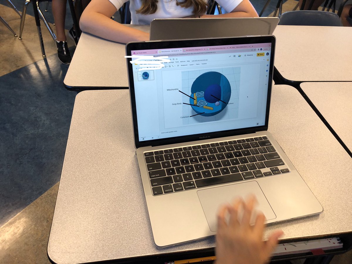 EmmaHedgcock's tweet photo. In 6th Grade Science students used @tinkercad to create a human cell in 3D and used Google Slides to label it https://t.co/oaJ5bG1pRl