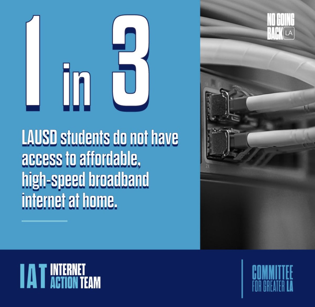 NatalieGrace41's tweet photo. “Don’t settle with what we currently have. What we have now won’t be sufficient broadband for 10 years from now. Angeleno’s need to all be online to participate and thrive in modern society.” @JarrettBarrios @NogoingbackLA #InternetEquity https://t.co/blBDVjt8Wz
