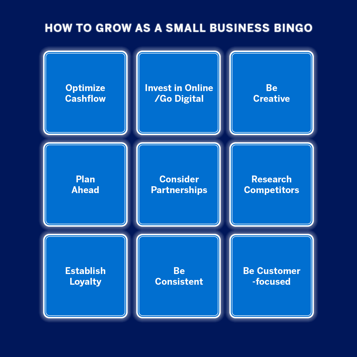 Are you looking to grow as a small business? We've got the tips and tricks that could help you do just that! Let us know if you've got Bingo below 👇 #AmexBusiness