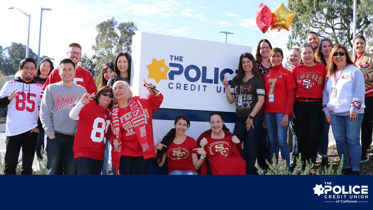 Football season is here! Here’s a #TBT photo of our San Bruno team sporting Niner gear. Which team are you rooting for this season? 🏈

#ThePoliceCreditUnion #NFL
