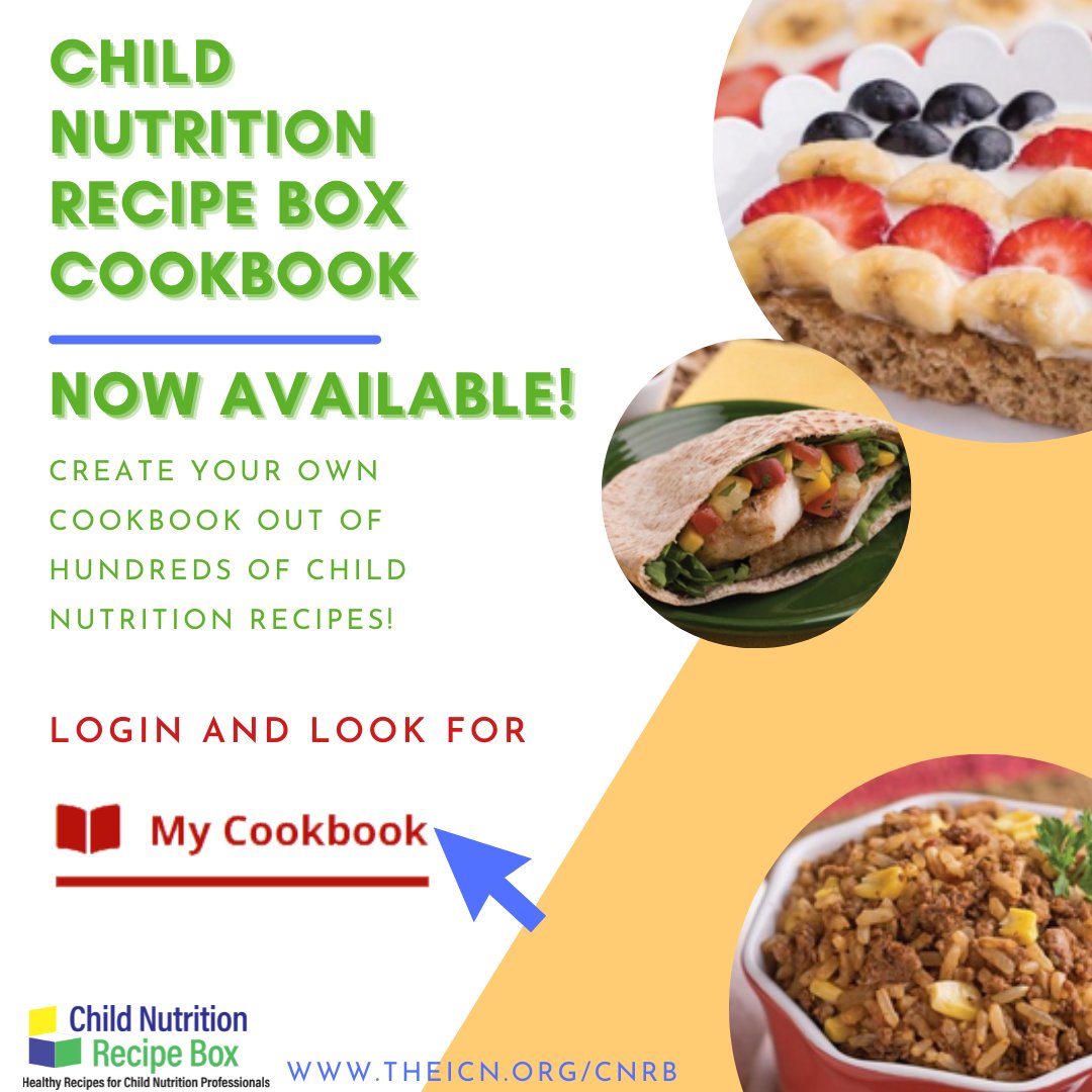 ichildnutrition's tweet photo. Create your own cookbook out of hundreds of child nutrition recipes by visiting the Child Nutrition Recipe Box! https://t.co/chbg2OsSDJ #CNRB #MyCookbook #TheICN #ChildNutritionRecipes https://t.co/yxizyFfmq4