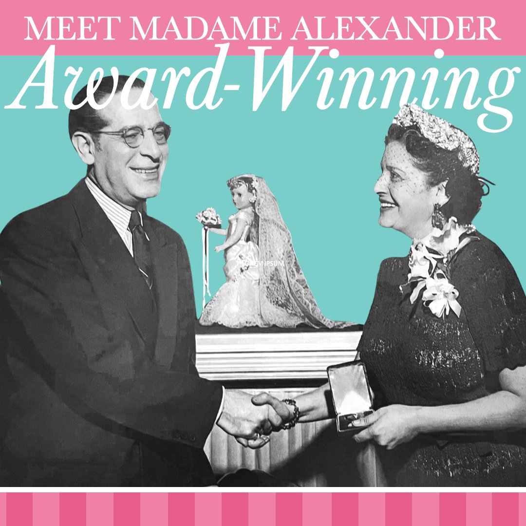 In 1951 Madame Alexander became the first dollmaker to be recognized by the prestigious New York Fashion Academy! She continued to earn gold medals for the next three years.

#madamealexander
#meetmadamealexander
#kindkids
#collectibledolls
#girlboss
#fashion
#kindnessclub