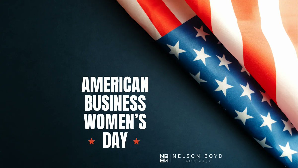 nelsonboydlaw's tweet photo. In honor of American Business Women's Day on September 22, we're taking a moment to celebrate the achievements of women in business. 
From starting their own companies to shattering the glass ceiling, women have made immense contributions to the business world. https://t.co/SxbPQY3eoa