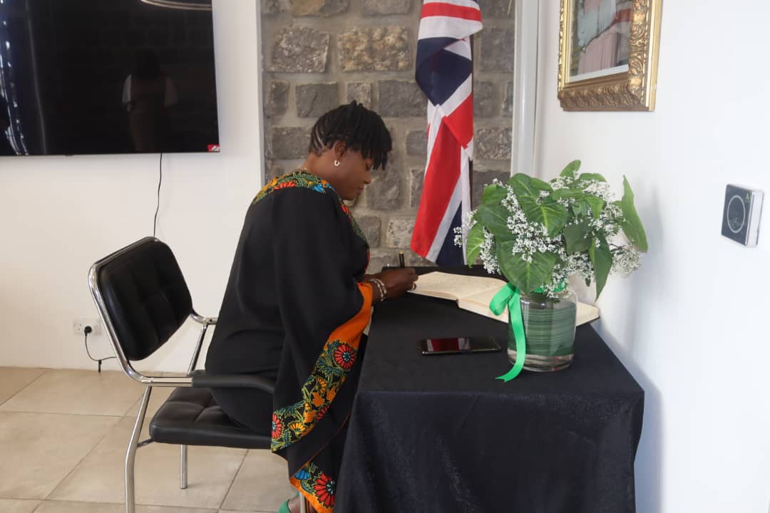Snwot4's tweet photo. Extending condolences to the people of the UK at the death of Queen Elizabeth, SNWOT was present to sign the condolence book.
@UKinCameroon 
@Snwot4 
@HopeofAfrica237 
@Center4advocac1 
@prowid1 https://t.co/UJRu5ROW38