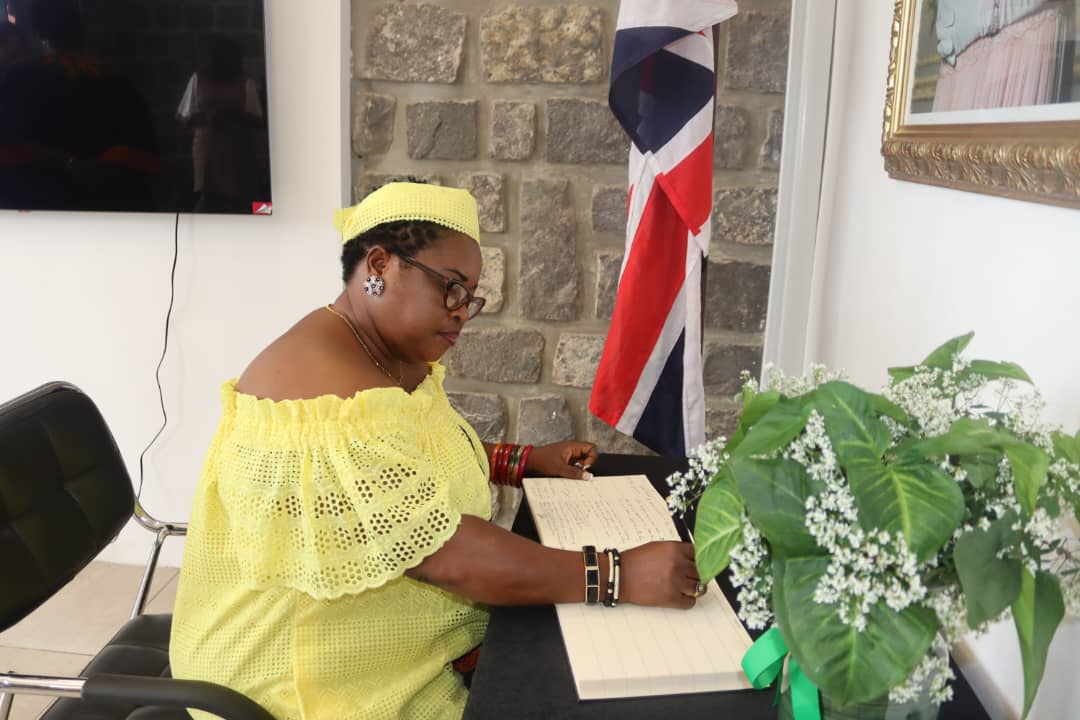 Snwot4's tweet photo. Extending condolences to the people of the UK at the death of Queen Elizabeth, SNWOT was present to sign the condolence book.
@UKinCameroon 
@Snwot4 
@HopeofAfrica237 
@Center4advocac1 
@prowid1 https://t.co/UJRu5ROW38