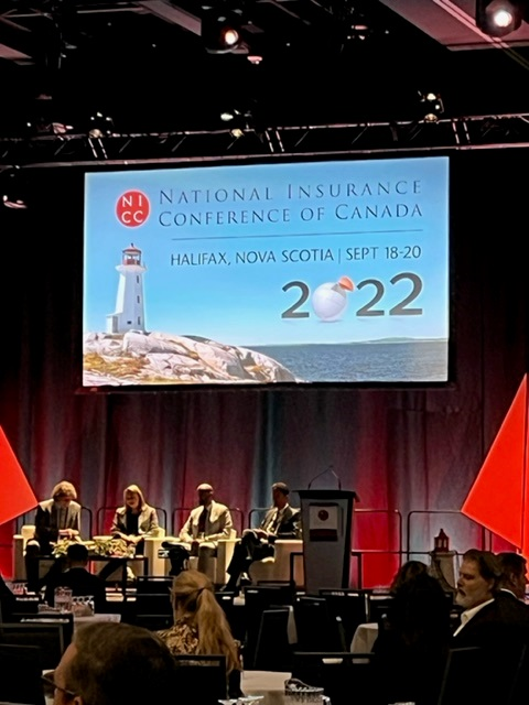 GIOCanada's tweet photo. Notre directrice générale April Schulze et le directeur de notre service de résolution des plaintes Bruno de Sando se trouvent à Halifax cette semaine pour la Conférence nationale sur l’assurance au Canada @NICC_Canada. https://t.co/nV6OQyxamg