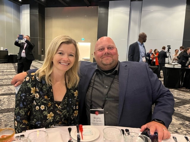 GIOCanada's tweet photo. Notre directrice générale April Schulze et le directeur de notre service de résolution des plaintes Bruno de Sando se trouvent à Halifax cette semaine pour la Conférence nationale sur l’assurance au Canada @NICC_Canada. https://t.co/nV6OQyxamg