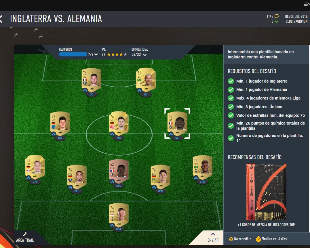 ClubSkorpion's tweet photo. !SOLUCIÓN AL BUG DE MARQUESINAS!
Tienen que subir la química bros, puede ser bug visual... así lo hice yo pero sí sale un poquito caro... 
@BeSoccerTeam @Clausinho10 @Conan_GW 
#SBC #marquesinas #webappfifa23 #WebApp https://t.co/fDoHDWx9Jw