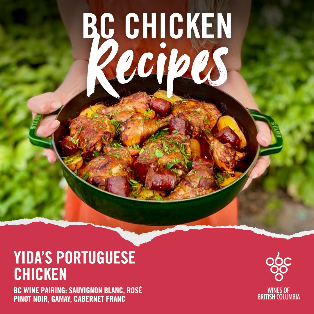 BCWine's tweet photo. Take advantage of easy-to-prepare + nutritious #BCChicken recipes with curated #BCWine pairings from award-winning cook book author + local wine lover, @JenniferSchell8
Visit: https://t.co/38WT2HtTWk #SwirlBC
Featured: @BCChickenSquad https://t.co/iujF0qfYLR