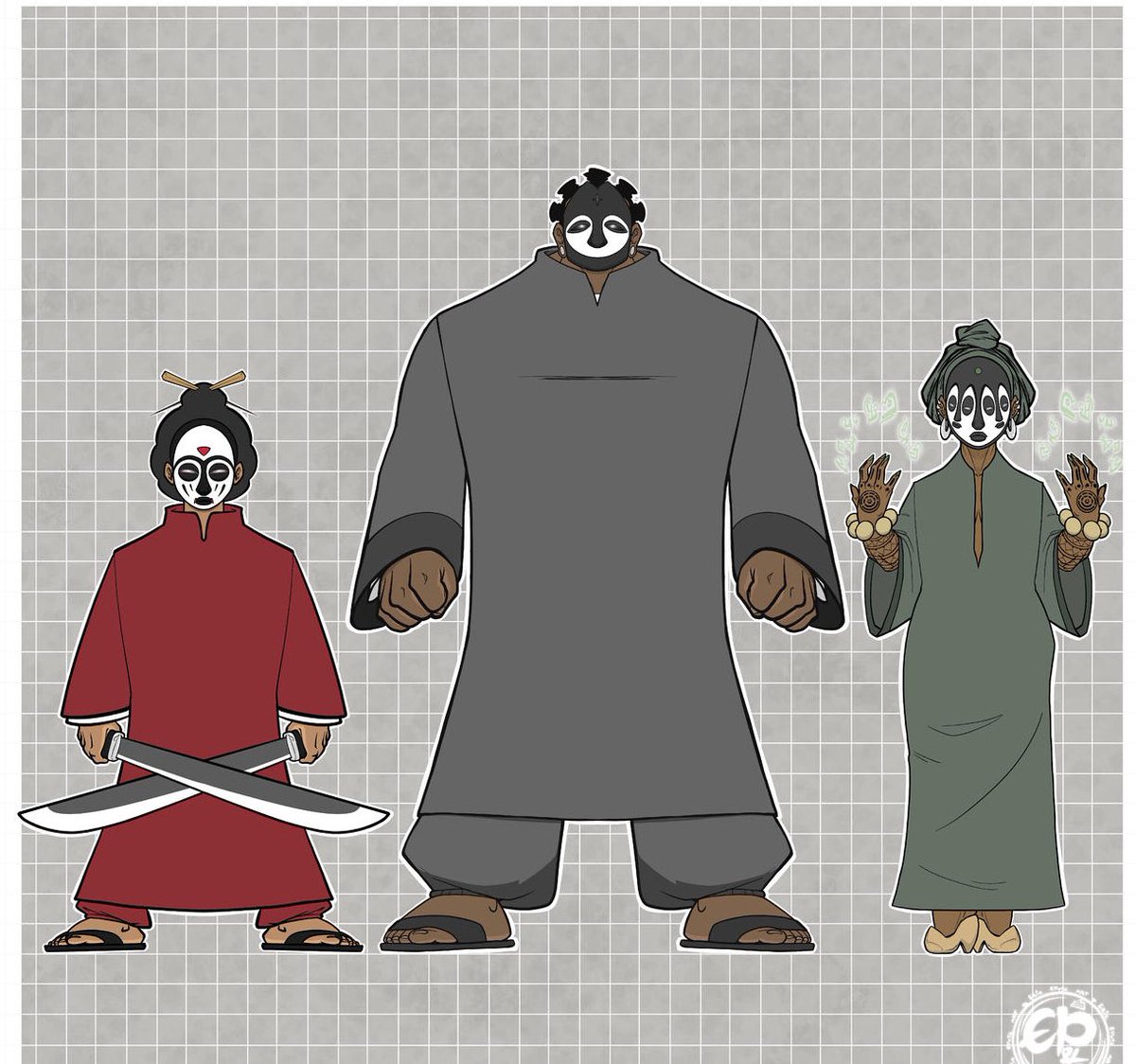 'A2D'

Three masked vigilantes wearing traditional masks from Cameroon and named after Cameroonian food

A random idea from last year
#tbt
__
#artist #drawing #characterdesign #masks #maskedvigilante #theafricanwayknaanvoice
