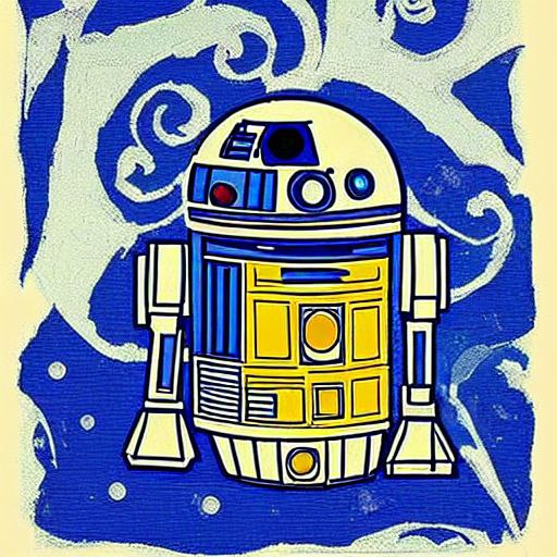 R2-D2 in Van Gogh Style #r2d2 #starwars #aiart #art #digital #disney #photography #c3po #darthvader #love #artistsoninstagram #digitalart #maythe4thbewithyou #bykerrylove #photooftheday #artist #hansolo #stormtrooper #neuralart #travel #design #lukeskywalker #jedi #kitty