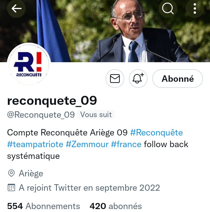 INFO🚨Mes amis abonnés😉Ainsi que l'équipe #JambonBeurre 🇨🇵Notre ami <a href="/Reconquete_09/">🇨🇵 Reconquête ! Ariège</a> 👍Aurait besoin d'un petit coup de pouce pour grossir sa TL!Et ainsi lui donner plus de visibilité!Merci de vous abonner à lui!Merci n'oubliez pas tous ensemble nous sommes plus forts!🇨🇵💪👍👌