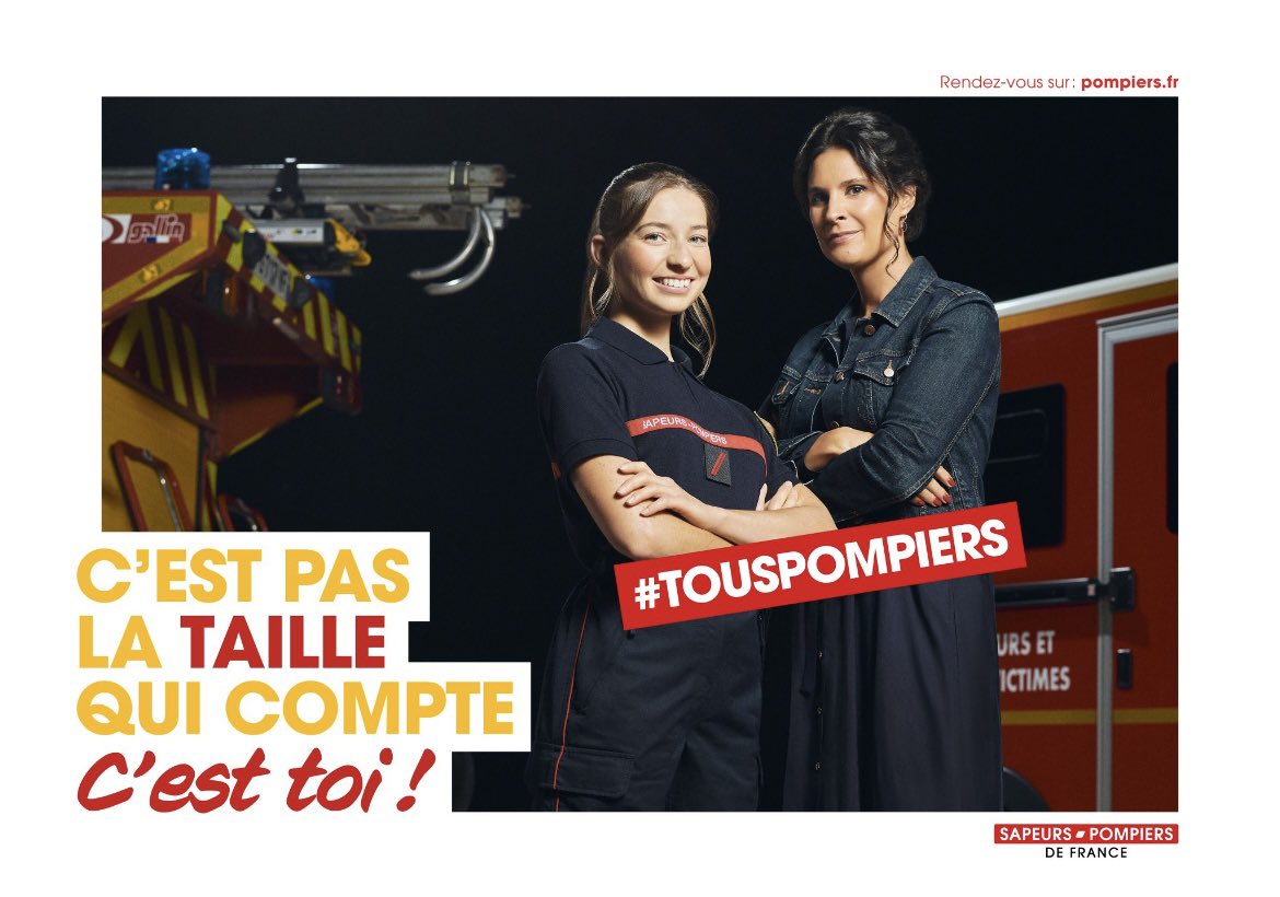 ADepartementsF's tweet image. Les Présidents de départements aux côtés de leurs #pompiers. Merci à @AllioneFNSPF et aux Georgettes pour cette pub qui décoiffe ! « Ce n’est pas la taille qui compte ! » #havas #recrutement #TousPompiers @cnspf2022