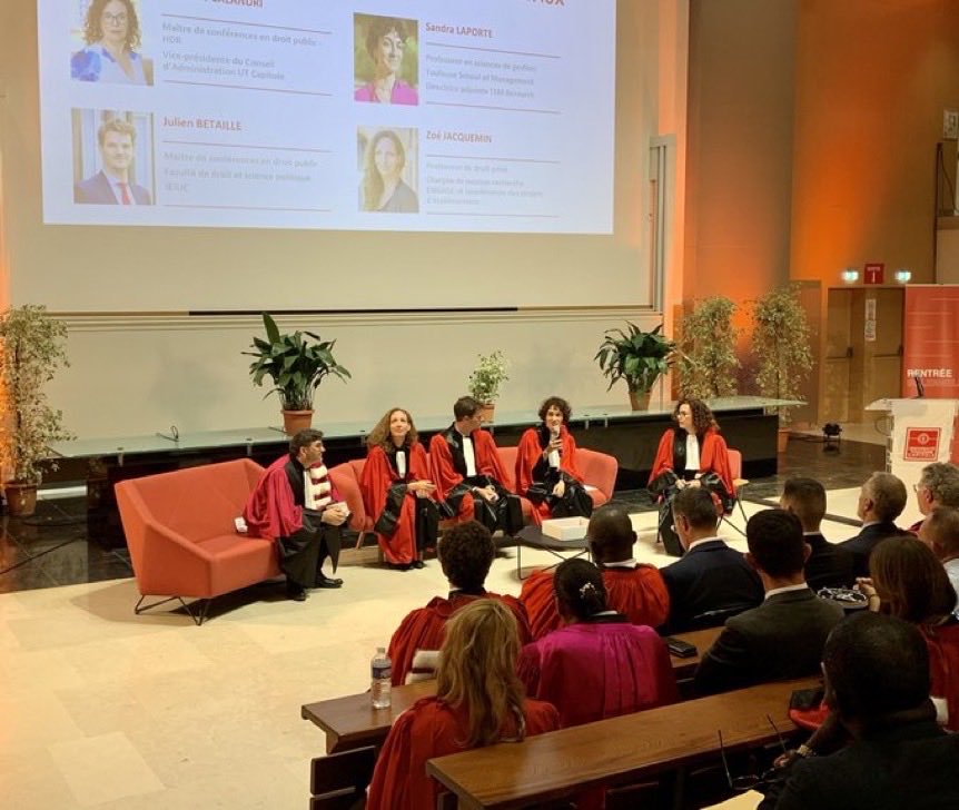 KhaledBouabdal's tweet photo. Bravo au président ⁦@hugueskenfack⁩ et aux équipes de ⁦@UT1Capitole⁩ pour cette magnifique cérémonie de rentrée solennelle. L’occasion de dresser les belles perspectives du futur EPE ⁦@TSEinfo⁩ @scpoTlse https://t.co/LIlcTCDWgz