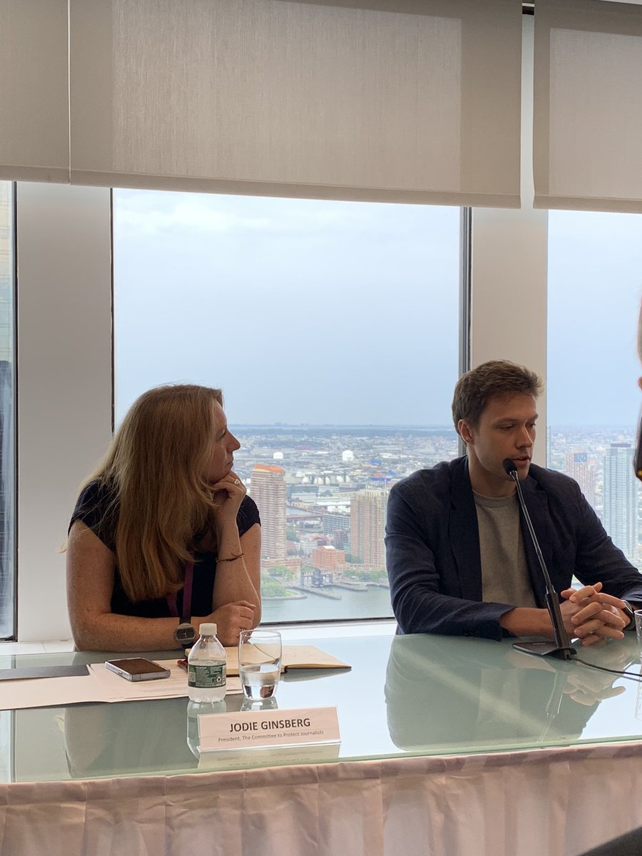GypsyStrategy's tweet photo. Russian journalist, Roman Anin, outlines the dangers faced by local journalists and his own path to exile and his outlet iStories, highlighting the role of Russian media in reaching Russian audiences with facts that counter official propaganda. #saferefuge #pressfreedom https://t.co/2I5zUbAv4a