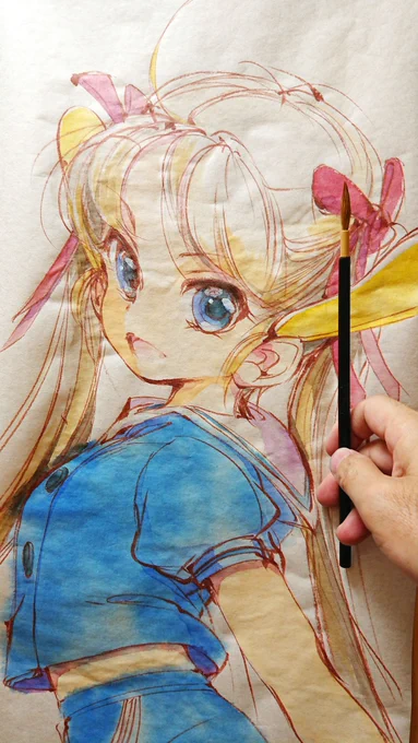 即売会のポスター用に描いた絵。 #おやすみ過去絵 #車なご(原画だと難燃性の素材に描くのは難しいから、ポスターとしてはNG?・・かも) 