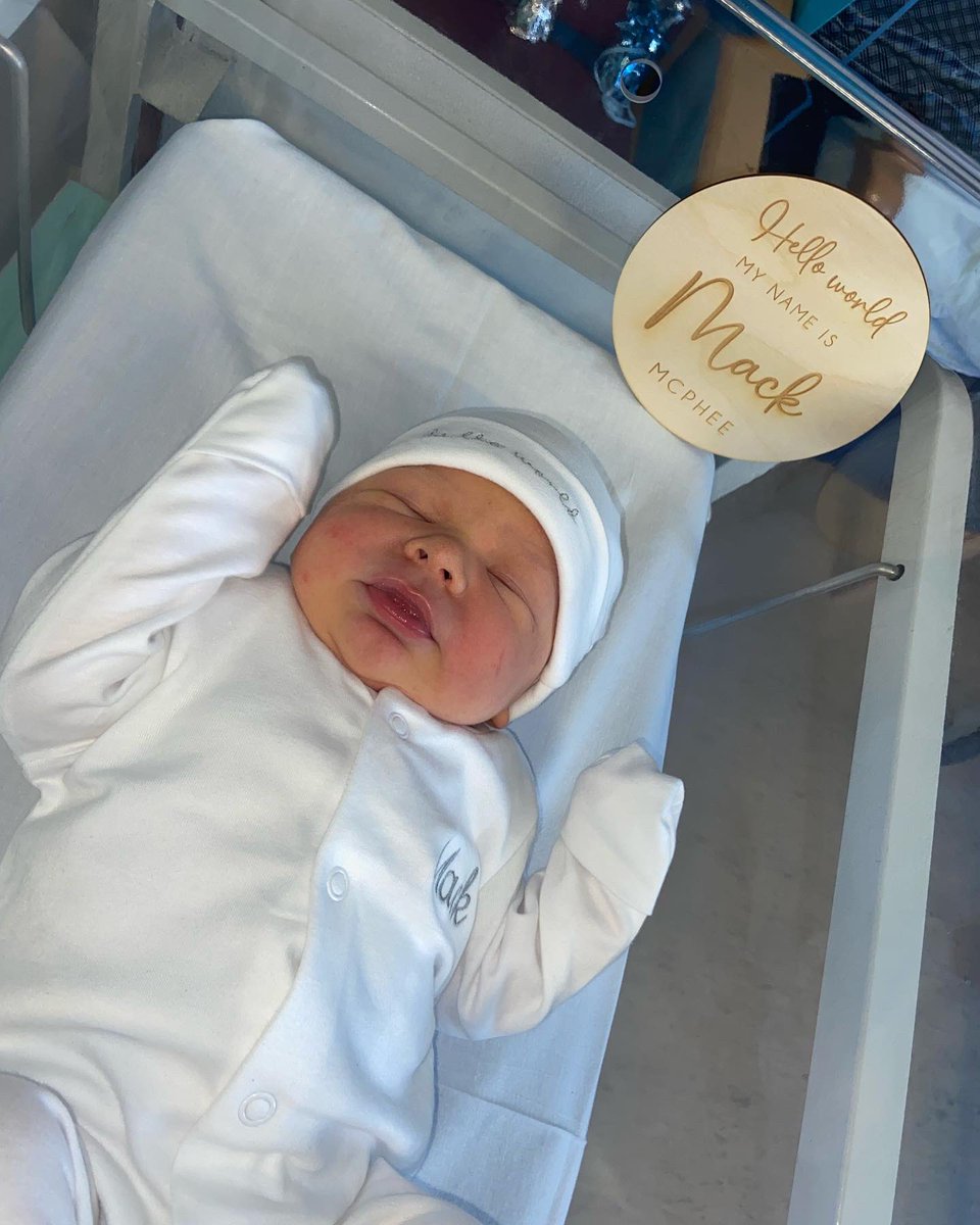 M888PHE's tweet photo. ☁️ Mack Joseph James McPhee ☁️

Our gorgeous boy entered the world on Wednesday the 21st of September 2022. Weighing exactly 9lbs you have showed us the true meaning of life. We love you more than anything! Our adventure as a three begins now🤍 https://t.co/WzmttTNsJs