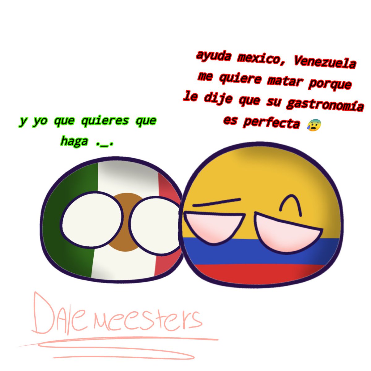 dalemeeasters's tweet photo. NOOOO VENEZUELA QUE HICISTE :"U
No se dibujar sangre 😹😹😸
Like para revivir a Colombia xdxdxdxddd
. 
. 
. 
#countryballs #countryballsnsfw #countryballsmexico #countryballscomic #meme #humor #countryballscolombia 😹 https://t.co/2q3dXk1VXC