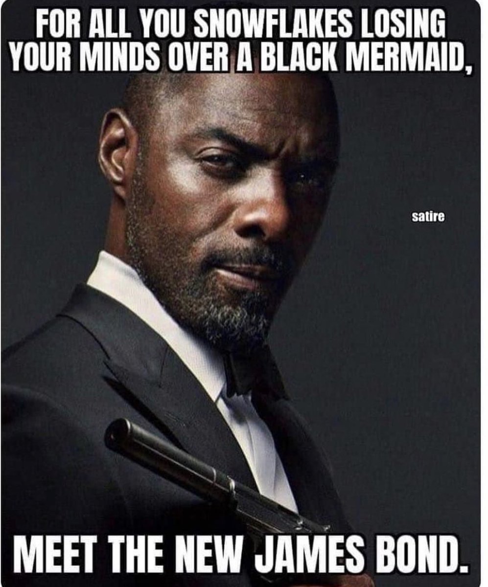 valhuntbeauty's tweet image. I’m not sure if @idriselba is confirmed to be the next #JamesBond but I’ve been hoping this dream to come true for a few years now. As for those offended about the new #BlackMermaid, get over it, it’s a done deal and your children love her! #RacismIsStupid