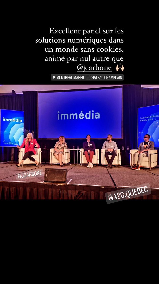 Emilie_Carbone's tweet photo. Excellent panel ce matin sur les solutions numériques dans un monde sans cookies, animé par nul autre que @carbonejulie #immedia2022 https://t.co/vzUpUW1AIN