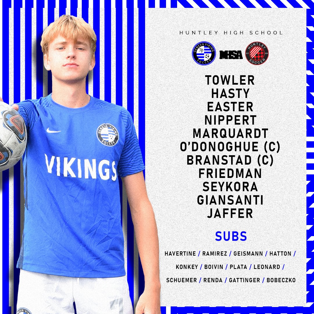 geneva_soccer's tweet photo. Here's your Viking XI for the match tonight against the Red Raiders...🔵🆚🔴!

#GHSHHS #ENS #GH3 https://t.co/DL1384TOLf