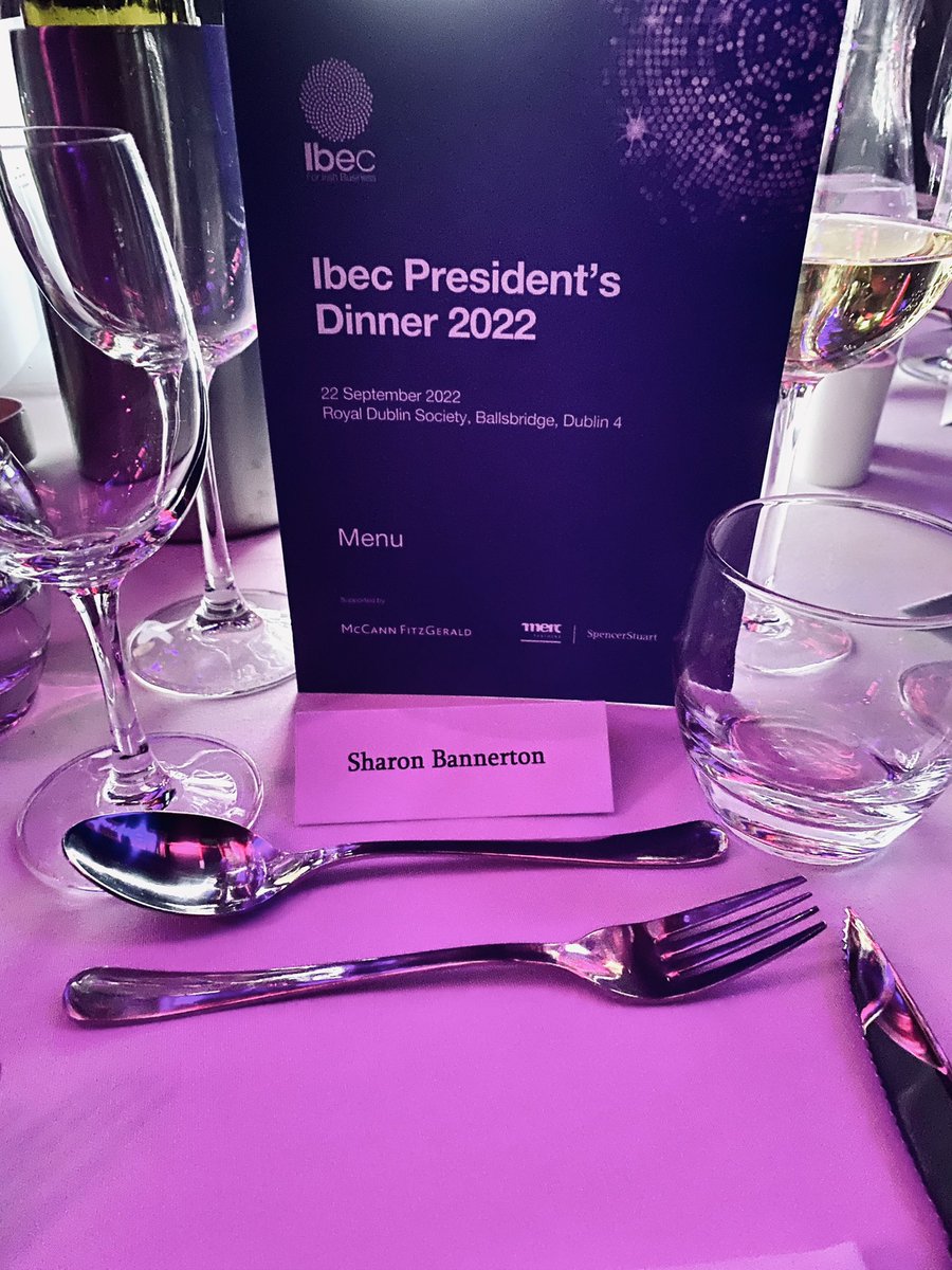 Delighted to be in attendance this evening at the @ibec_irl Presidents dinner 2022 @SFA_Irl #ibec @McCannFitz @MercPartners #ibec #presidency @Bannerton_PR @TheRDS