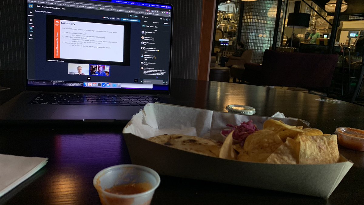 thinktapper's tweet image. Today&apos;s lunch: #TCSW2022 w/ a side of pupitas

#MNTech