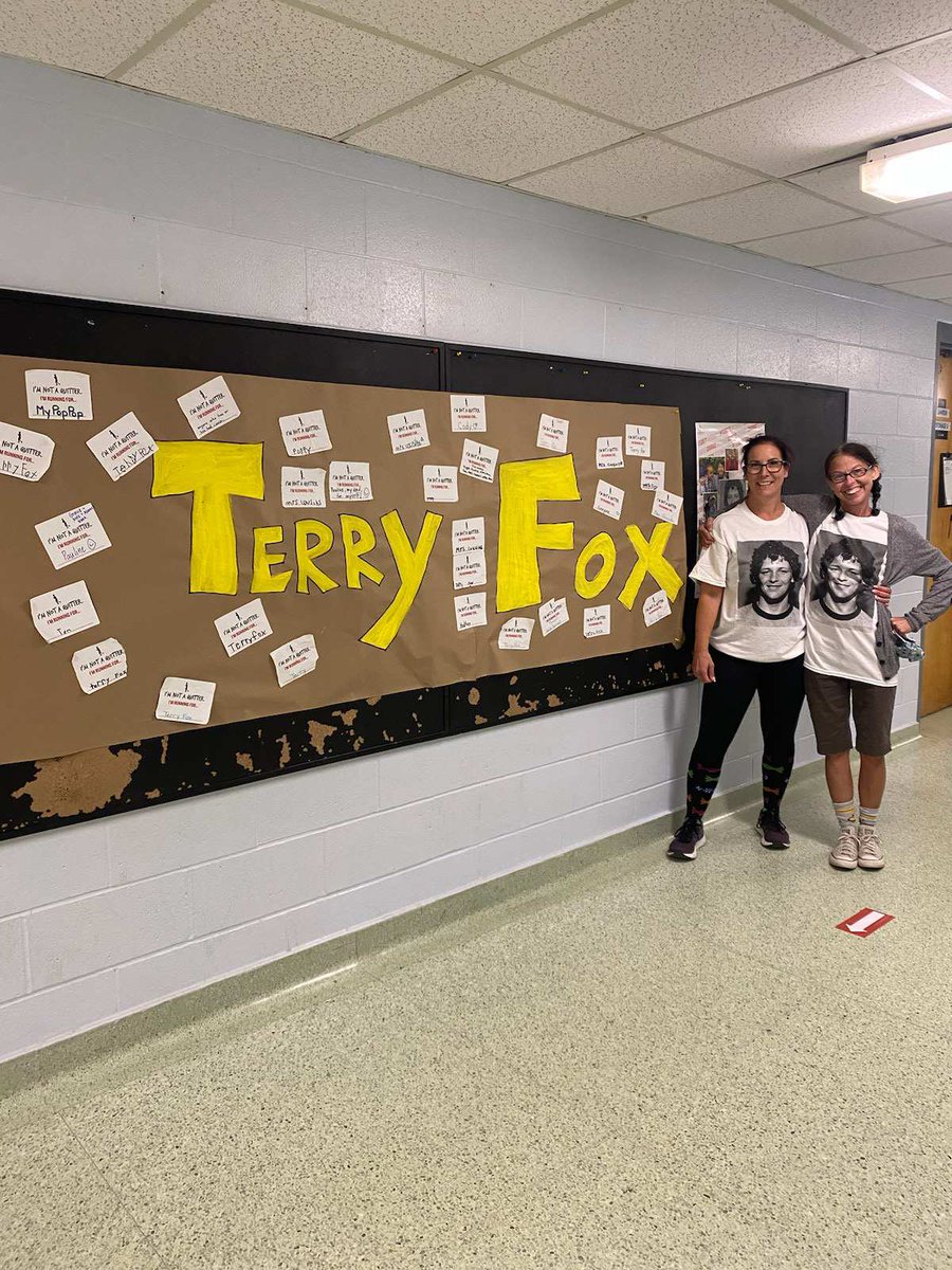 All smiles today from Mrs.Cousins and Mrs.Johnston as we hold space together and reflect. We love our staff at CDS! 
#TerryFox
