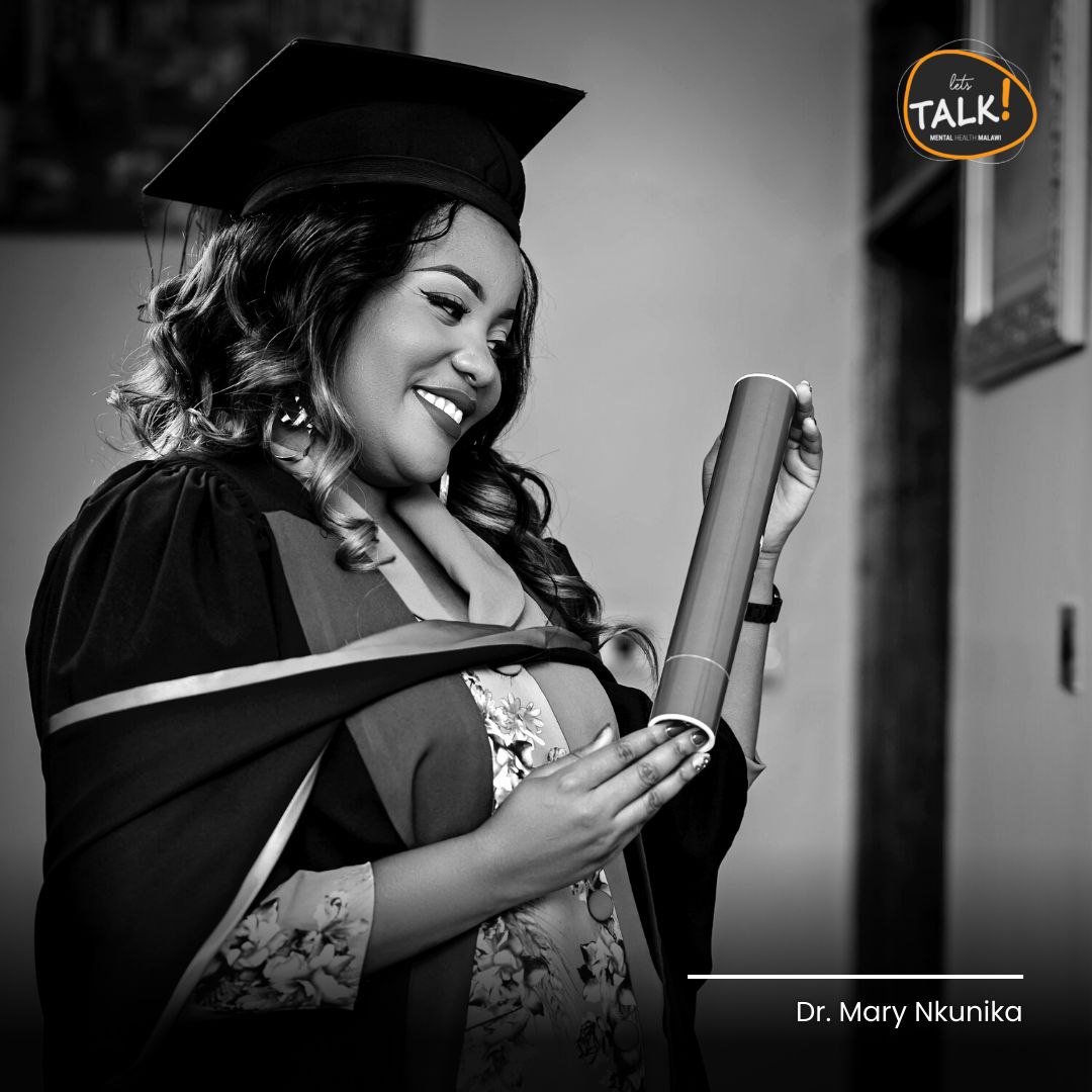 lets_talk_mw's tweet photo. The team at Let’s Talk Mental Health Malawi would like to congratulate our founder - Dr. Mary Nkunika for graduating with a Bachelor of Medicine; Bachelor of Surgery degree.

The hard work you put in has borne wonderful fruits. We thank God for this. 

by F.O.R.T.U.N.E

#Congrats https://t.co/e1Vlq8B4LJ