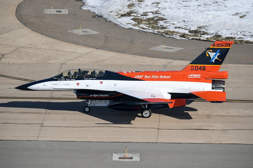 JGrunsell's tweet photo. Can’t wait to see the X-62 VISTA (Variable In-Flight Simulator Test Aircraft) at Edwards next month. Get my own images :) #F16 #testaircraft @Baqir_KPAE @Fiona75975939 @aerohistorian @TheSnoopySnoop @majestic_air @thenewarea51 @cvvhrn https://t.co/xWHo9oOew9