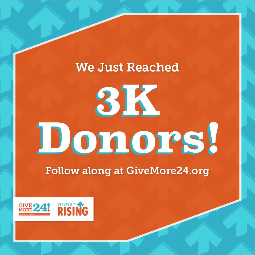1, 2, 3K Donors!! Our Give More 24! Community is truly the best. It’s the 200+ local nonprofits that are benefiting from your generosity and we can’t wait to see how much more we can raise for them: buff.ly/2OGUccu #GiveMore24 #CFSWW #swwashington #donate
