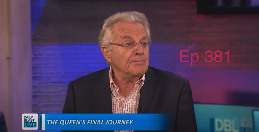 JerryPodcast's tweet image. Jerry&apos;s Baaack and he&apos;s talking about the queen&apos;s passing and gets emotional discussing his family being exterminated by Nazi&apos;s.  Ep 381 is out now.   #queenelizabeth #QueenElizabethIIMemorial