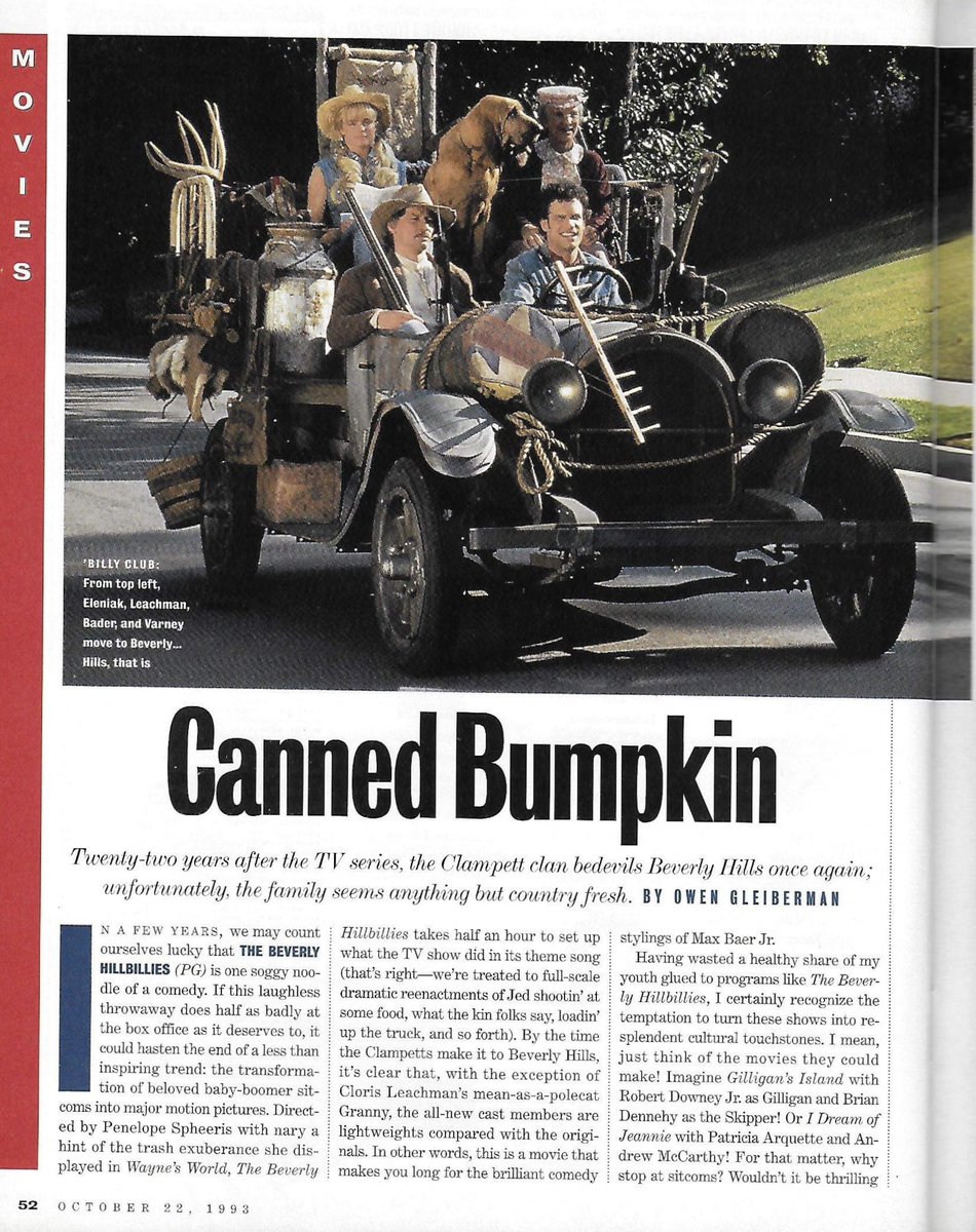 1maureenedwards's tweet photo. Got another old #EntertainmentWeekly from Oct. ‘93 featuring #JimVarney.

After their scathing review of the #BeverlyHillbillies, I feel pleased that some of the author’s worst reboot nightmares have since come true. 😆

I like the JV pic though.

#ErnestTwitter #ErnestPWorrell https://t.co/3gk71Xv8lr