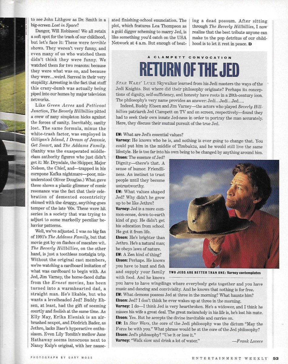 1maureenedwards's tweet photo. Got another old #EntertainmentWeekly from Oct. ‘93 featuring #JimVarney.

After their scathing review of the #BeverlyHillbillies, I feel pleased that some of the author’s worst reboot nightmares have since come true. 😆

I like the JV pic though.

#ErnestTwitter #ErnestPWorrell https://t.co/3gk71Xv8lr