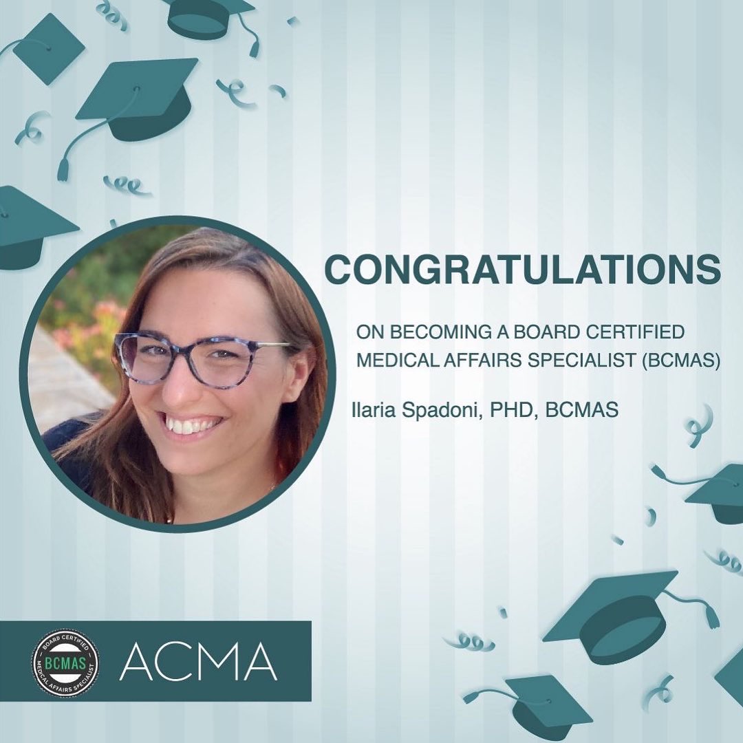 The_ACMA's tweet photo. Today we're taking a moment to celebrate our recent BCMAS graduates.

Congratulations to Ilaria Spadoni, PhD, BCMAS, David Dayanim, MSc, MSc, BCMAS, Eliana Ribechini| PhD, BCMAS, and Dario Dezi| BCMAS.

#acma #BCMAS #grads #congratulations #phd https://t.co/qa0TeFUMIu