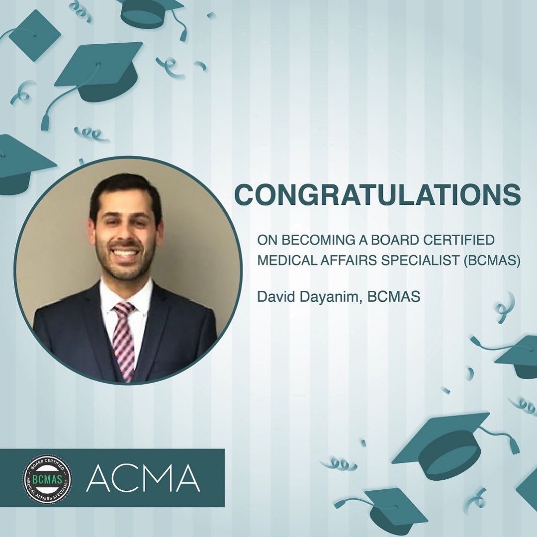 The_ACMA's tweet photo. Today we're taking a moment to celebrate our recent BCMAS graduates.

Congratulations to Ilaria Spadoni, PhD, BCMAS, David Dayanim, MSc, MSc, BCMAS, Eliana Ribechini| PhD, BCMAS, and Dario Dezi| BCMAS.

#acma #BCMAS #grads #congratulations #phd https://t.co/qa0TeFUMIu