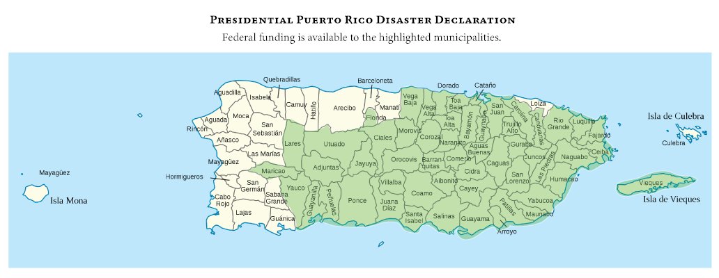 climatebrad's tweet photo. The @JoeBiden disaster declaration for #FionaPR bizarrely excludes Loíza, the island's one overwhelmingly Black municipality, despite widespread destruction from Fiona there. The five 90+% white municipalities are included. 
#climatejustice
https://t.co/745Z86uENo https://t.co/7bkTVpn0NZ