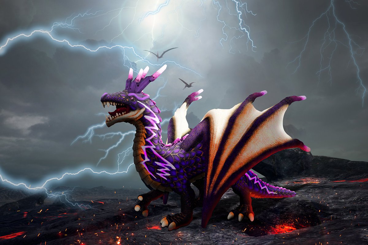RecurToys's tweet photo. A bolt from the blue, Thunder Dragon comes with strength of thunders. Not in the dark, she is also furious in the daylight!
#thunderdragon
#recurtoys
#dragonmodel
#modeltoys
#PVCfigurine https://t.co/nLK3pBdByk