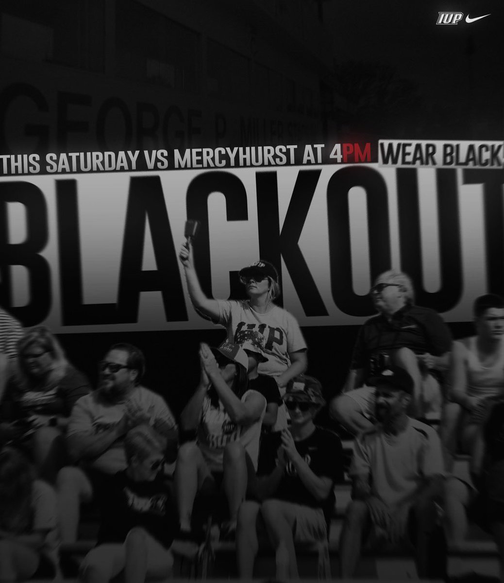 IUPfootball's tweet photo. You heard it here first. 

BLACK OUT Saturday @ Home ‼️

#ALLIN22 https://t.co/mItSX0REWU