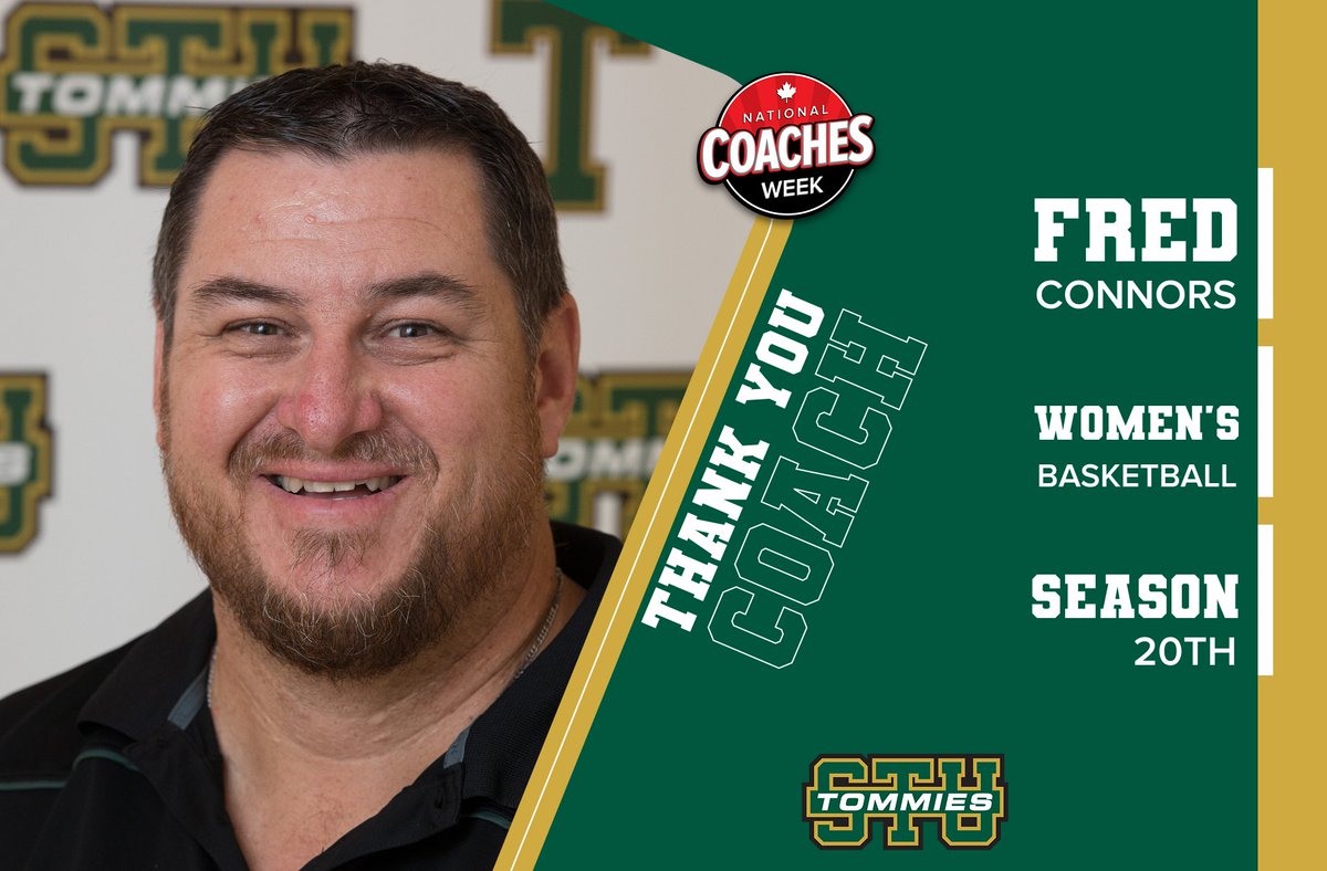 TommiesSTU's tweet photo. It's National Coaches Week and we are proud of Fred Connors who's been at the helm of our Women's Basketball team since 2002. After playing for the Tommies in the 90s, he joined the bench and hasn't looked back!
#NationalCoachesWeek #ThankYouCoach #CoachesWeek #TommiesNation https://t.co/q2xz4AdmZh