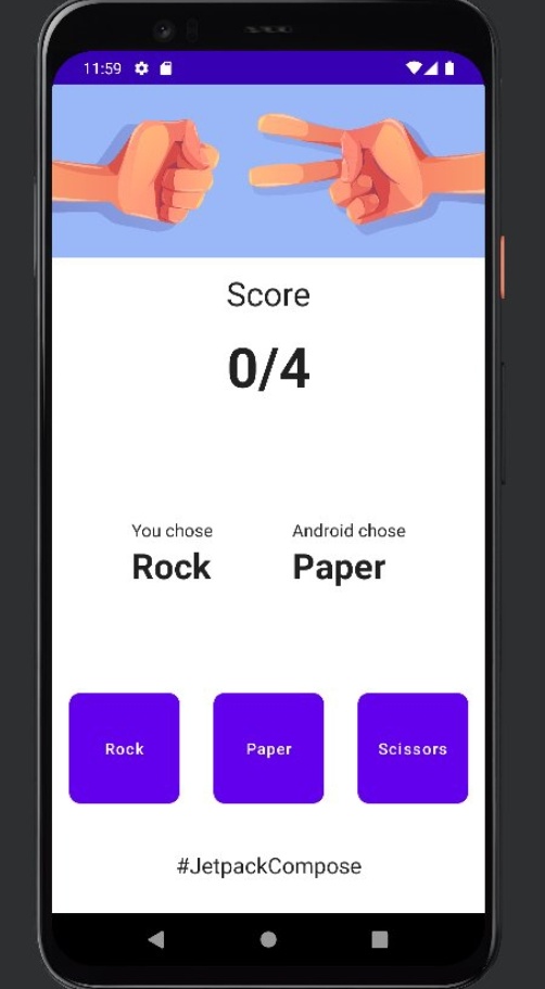 CosmicJoon7's tweet photo. Week 3 #ThursdayTrivia
Completed!
Recreated this screen with Jetpack Compose in Android Studio. 
#ComposeCamp  #ComposeCampIndia #DeveloperStudentClubs
#GoogleDeveloperStudentClubs  #JetpackCompose @GoogleDevsIN https://t.co/HLdgxFjZWi